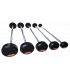 SET DE 5 BARRAS RECTAS DE PESO FIJO 20 HASTA 60 lbs. SBR20-60