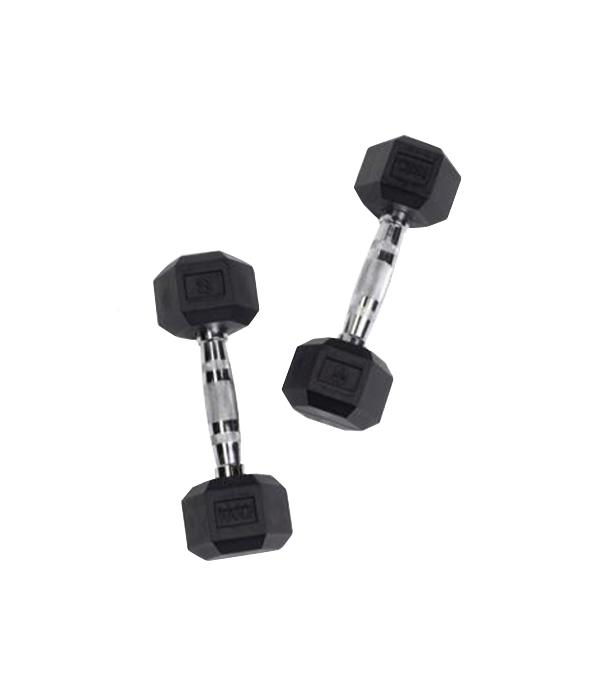 Par Mancuernas 15 Kg Recubiertas En Goma Cromadas Dumbbell