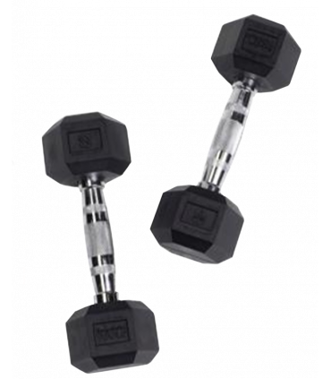 Par De Mancuerna Pesa Hexagonal Recubierta 25kg (55.11lb) D'a0