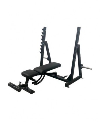 Banco de Posiciones Inclinado, Declinado, Horizontal  con Portabarra Modelo DAGI19