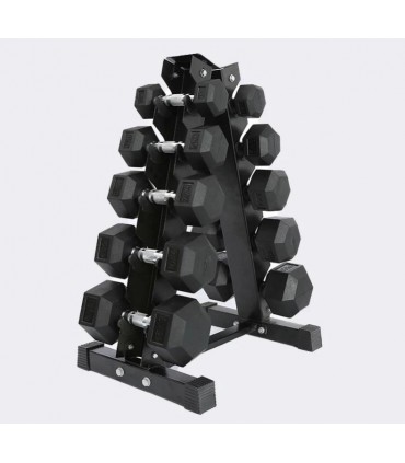 Par De Mancuernas Pesa Hexagonal Recubierta 2.5kg (5.51lb)