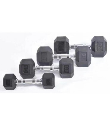 Par  De Mancuernas Pesa Hexagonal Recubierta 15kg (33lb) D'a0