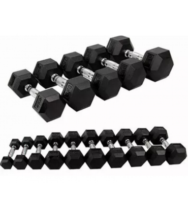 Par De Mancuerna Pesa Hexagonal Recubierta 20kg (44lb) D'a0