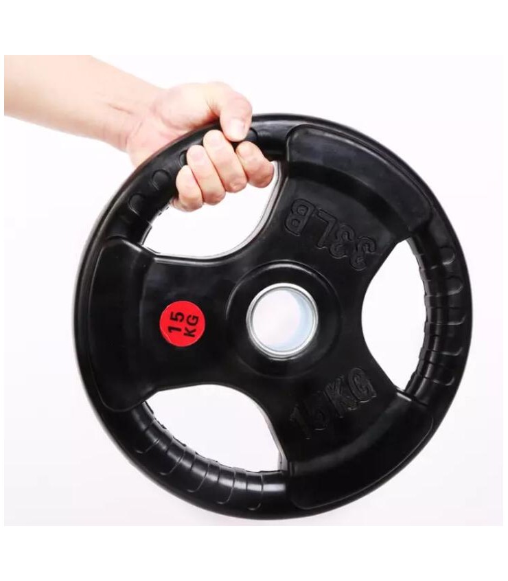 Par De Discos Para Barra Olímpica Plastificados 15kg (33.06)