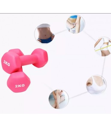 Par De Mancuerna Pesa  2kg (4.40lb) Neopreno Fitness D'a0