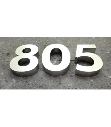 Números y Letras en Inoxidable 3D
